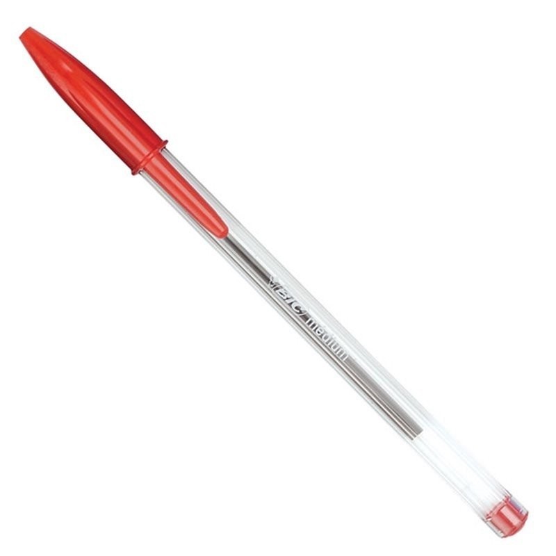 Boligrafo Bic cristal rojo de punta media