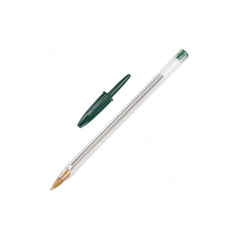 Boligrafo bic cristal verde