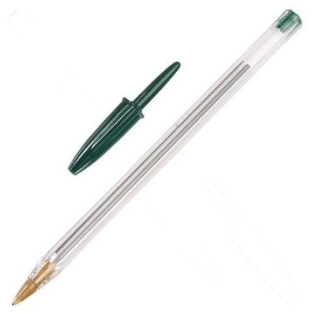 Boligrafo bic cristal verde
