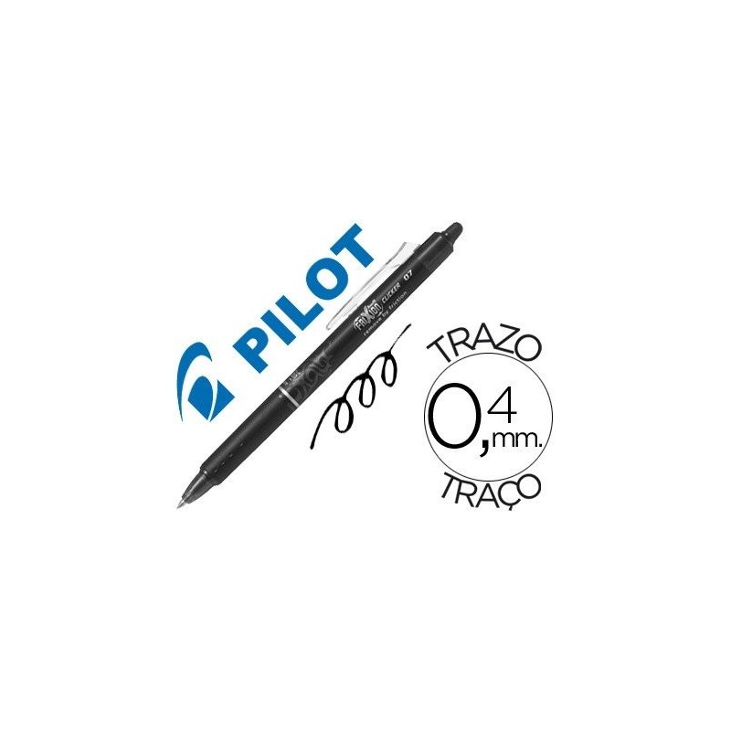 Pilot Frixion Clicker boligrafo borrable negro 0,7 BLRT-FR7B