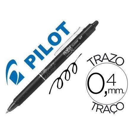 Pilot Frixion Clicker boligrafo borrable negro 0,7 BLRT-FR7B