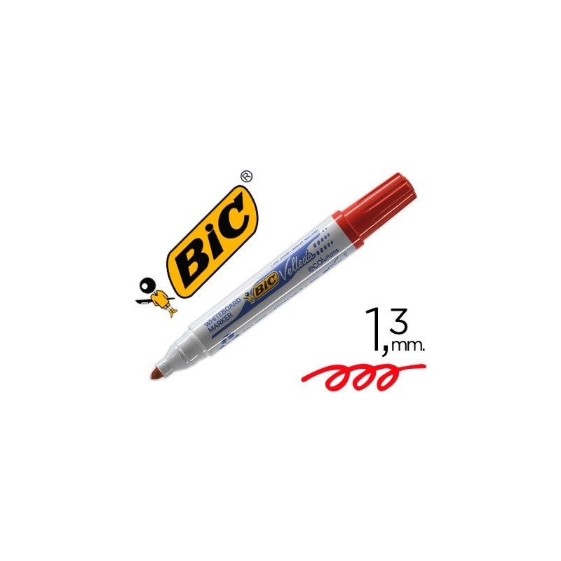 Rotulador Bic Velleda 1701-03 rojo para pizarra blanca
