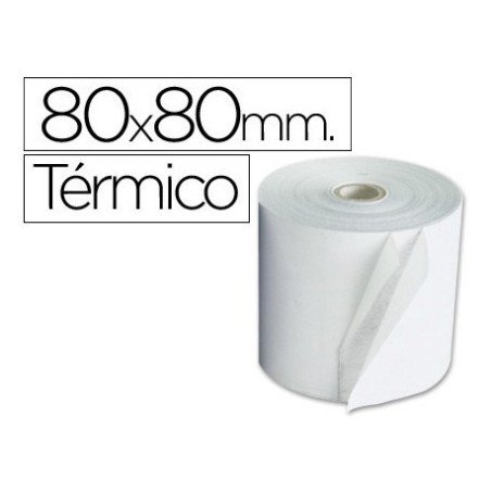 Rollo de papel termico 80x80 en pack de 8