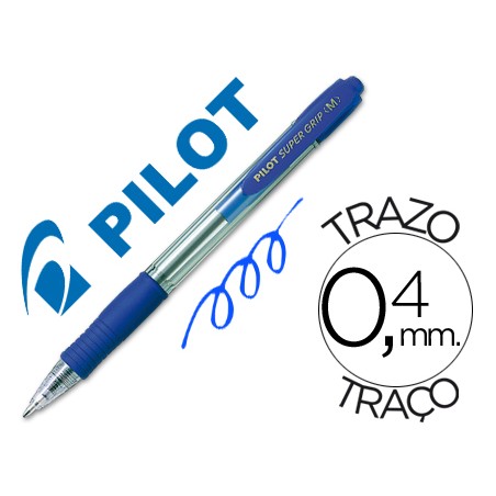 Boligrafo Pilot super grip M azul BPGP-10R-M