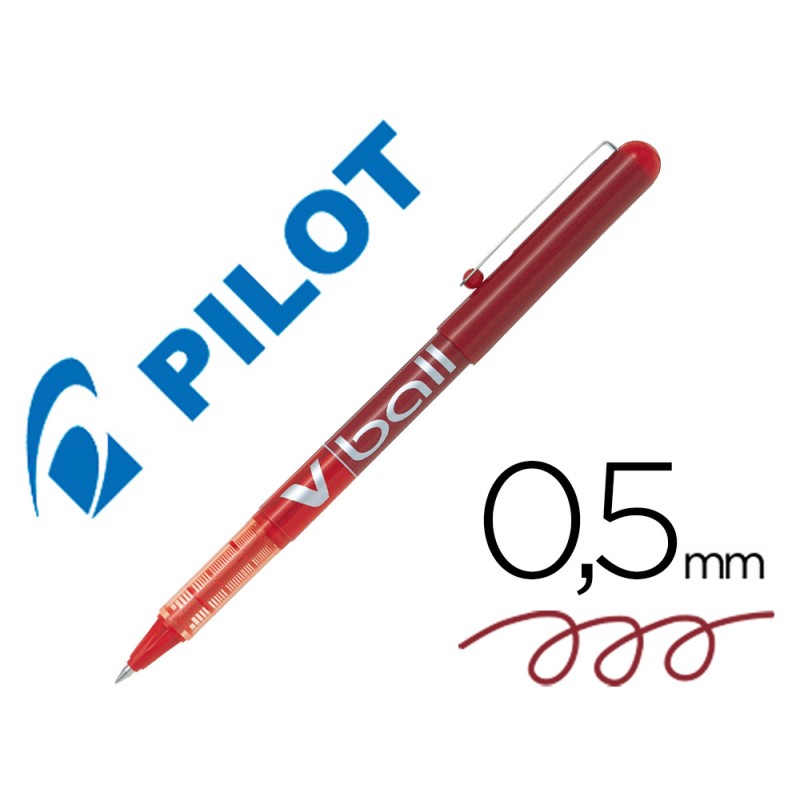 Boligrafo Pilot V-Ball rojo roller de 0,5