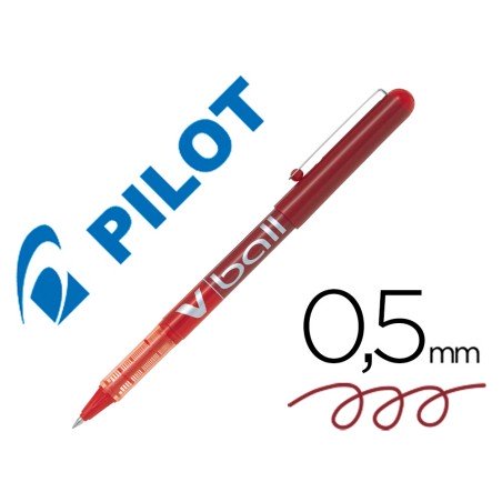 Boligrafo Pilot V-Ball rojo roller de 0,5