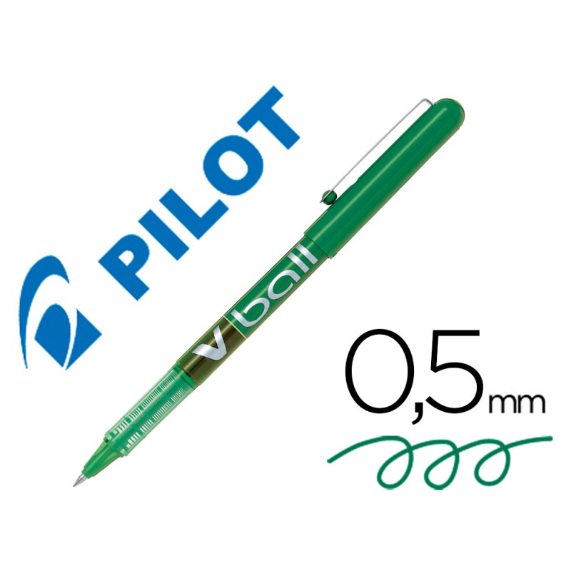 Boligrafo Pilot V-Ball verde roller de 0,5
