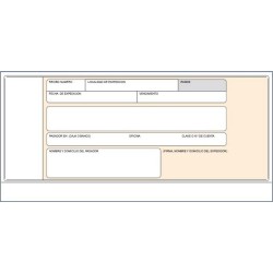 Talonario de recibo de banco Loan T19 tercio normalizado sin copia